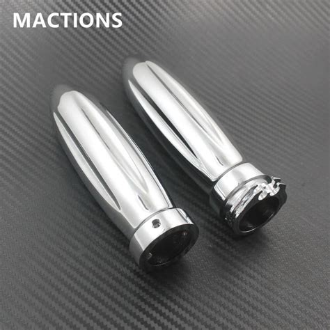 1 Pair Universal Chrome Bullet Shape 1 25mm Motorcycle Parts Hand