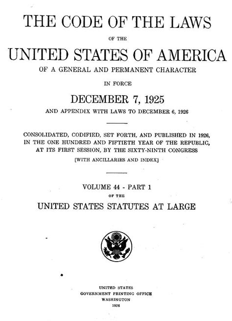 U S Statutes At Large Volume 44 1925 1927 69th Congress Library Of Congress