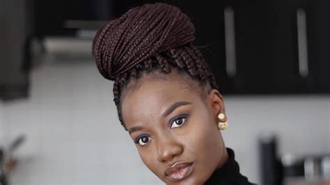 It's actually quite easy, though. How To Make A Donut Bun With Box Braids - Jamaican ...