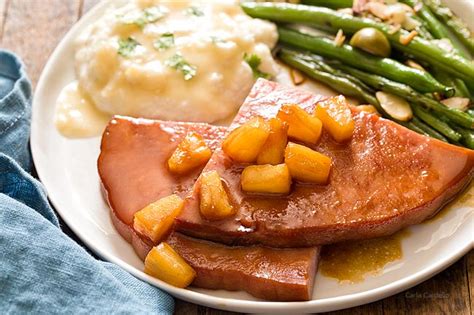 Honey Glazed Ham Steak Dinner For Two Homemade In The Kitchen