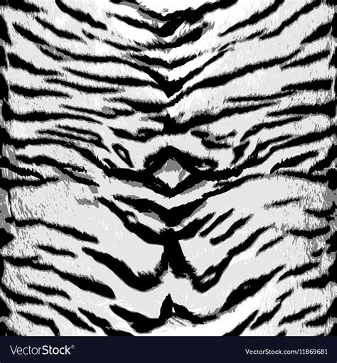 White Tiger Seamless Pattern Design Royalty Free Vector