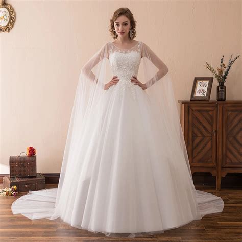 Vintage White Long Sleeve Lace Princess Wedding Dresses 2018 Tulle