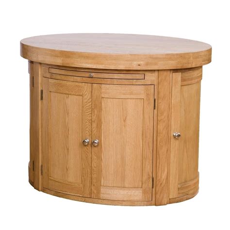 Oval Kitchen Island With Oak Top