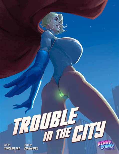 Trouble In The City Kennycomix Power Girl Porn Cartoon Comics
