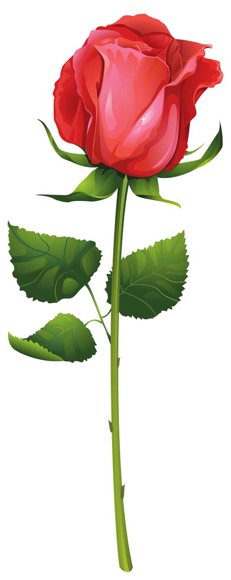 Rose With Stem Png Clip Art Image Clipart Best Clipart Best