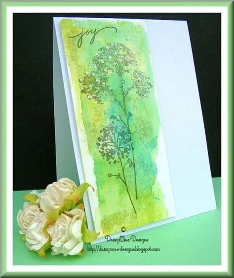 Shades Of Green Watercolour Card By Daizy Mae Cards And Paper Crafts