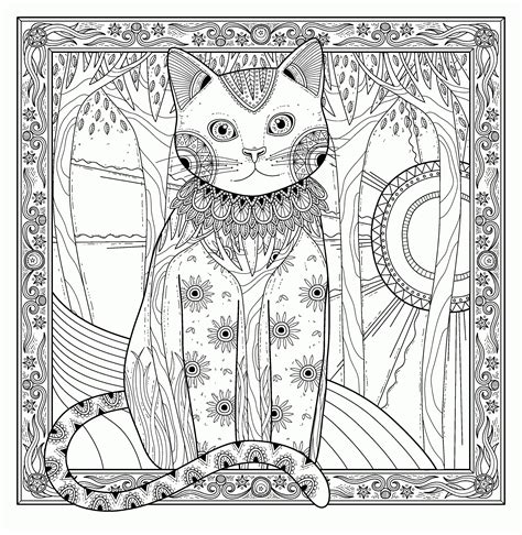 Persian Cat Coloring Page