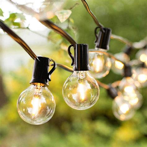 Buy 50ft Outdoor String Lights With 50 Clear G40 Bulbs Ul Listed