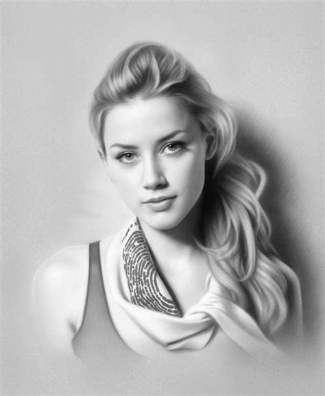 Amber Heard Portrait Portrait Sketches Celebrity Portraits