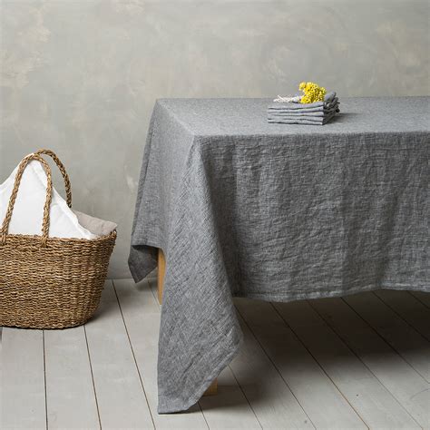 Linen Tablecloth Linen Table Cloth In Graphite Table Linens Tablecloth