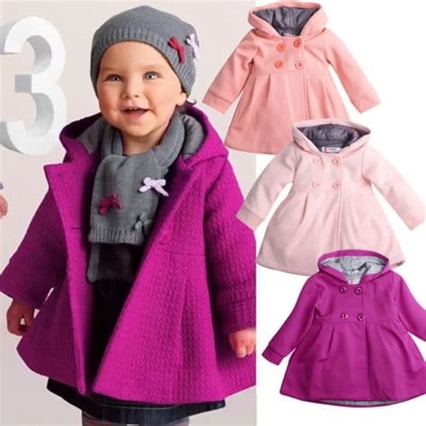 Focusnorm Baby Toddler Girl Coats Warm Fleece Winter Pea Coat Snow