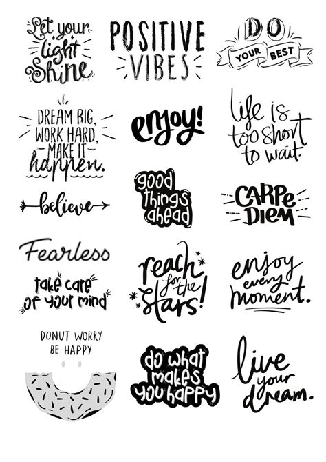 Motivational Quotes Digital Stickers Pre Cropped Motivational Quotes