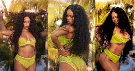 Rihanna Showcases Her Killer Curves In A Seductive Neon Lingerie Photoshoot