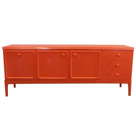 It doesn't matter what room you put it in, it is a stylish addition to the room that is a handy storage spot for all sorts of items. Modern Sideboard or Credenza in Orange Lacquer | From a ...