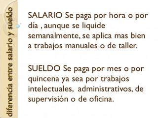 Cuadros Comparativos Entre Sueldo Y Salario Cuadro Comparativo