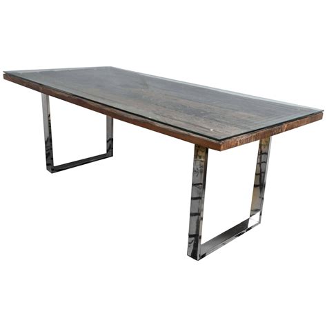 Abbott 36 concrete & fsc® acacia bistro table, gray. Rustic Modern Chrome and Reclaimed Barn Wood Fabulous ...