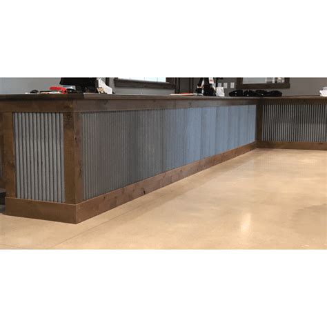 Corrugated Metal Wainscoting Wall Panel Antique Gray 36 Tall