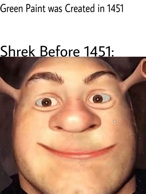 Human Shrek Meme Canvas Goose