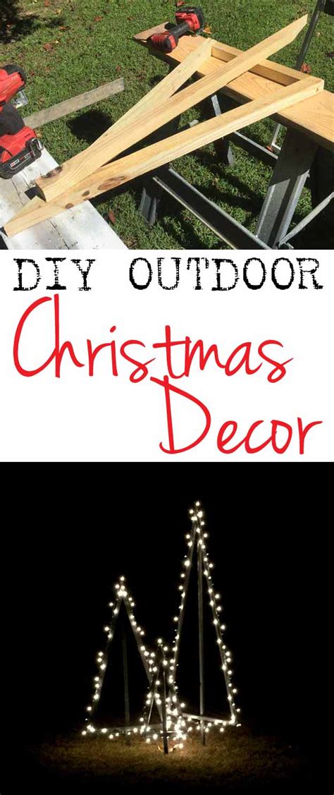 Diy Modern Style Lighted Outdoor Christmas Trees
