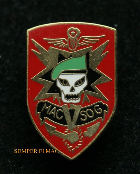 Mac Sog Airborne Hat Pin Military Assistance Command Mac V Vietnam