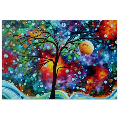 Whimsical Tree Art A Moment In Time Colorful Abstract