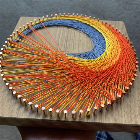 Spiral Sunsetwave String Art Mandala Etsy Uk