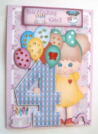 4 year old birthday card. Happy Birthday 4 Year Old Girl - CUP432781_1398 | Craftsuprint