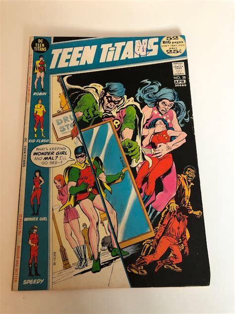Vintage 1972 Dc Comics Teen Titans Comic 38 25c Comics Etsy