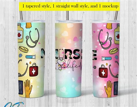 Nurse Life 20oz Skinny Tumbler Wrap Straight Tumbler Etsy