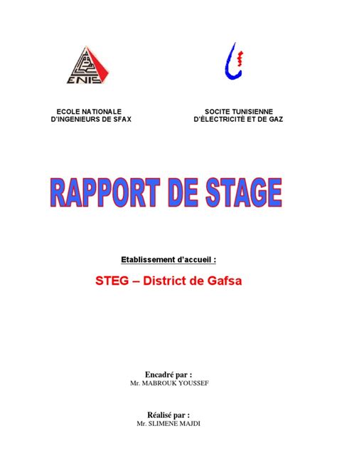 Rapport De Stage Réseau électrique Transformateur électrique Free