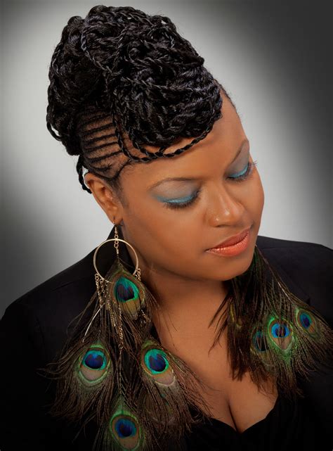 Crochet braids with mohawk updo; Braid & Twisted Mohawk with cornrows www ...