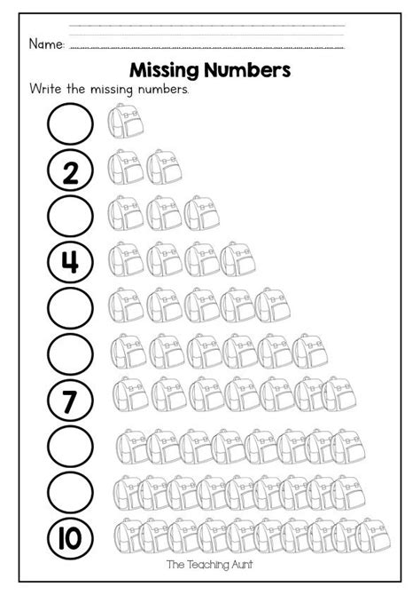 Free Count And Write Numbers Worksheets The Teaching Aunt Math