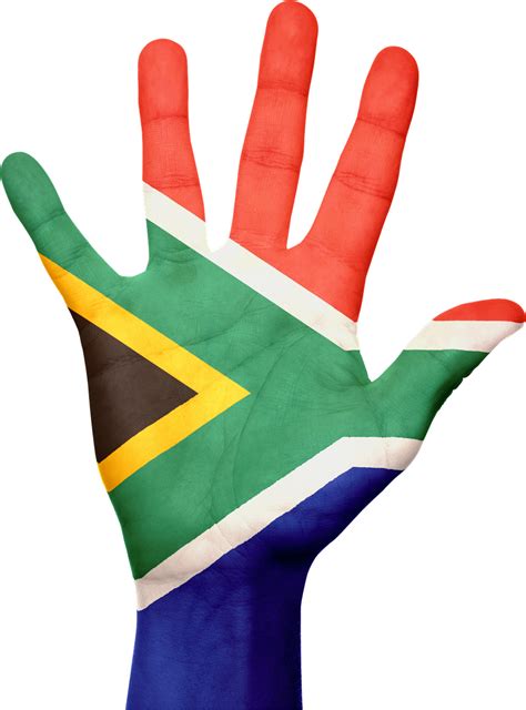 Download South Africa Flag Hand Royalty Free Stock Illustration