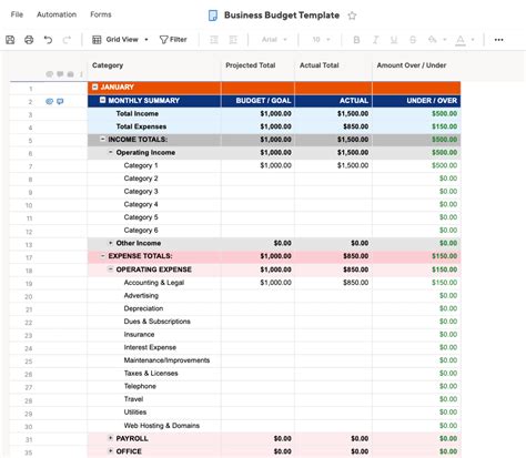 Free Budget Templates In Excel Smartsheet