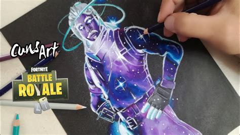 Como Dibujar A Galaxy Skin Fortnite How To Draw Galaxy Skin Youtube