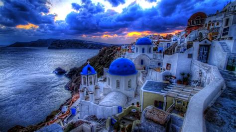 The Island Of Santorini Wallpapers High Quality Download Free