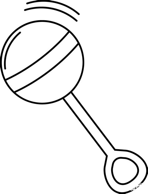 Baby Rattle Coloring Page ColouringPages