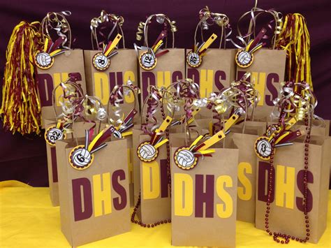 Volleyball spirit / snack bags I made for my daughters team for their