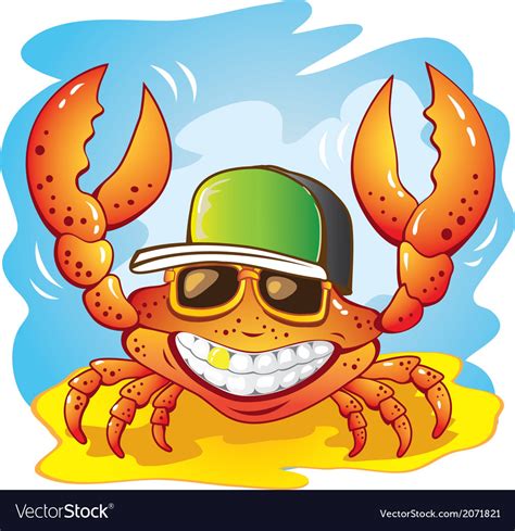 Funny Crab Royalty Free Vector Image Vectorstock