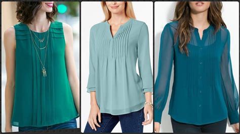 Top Designs Stylish And Trendy Chiffon Layer Topblouses Shirts Designs
