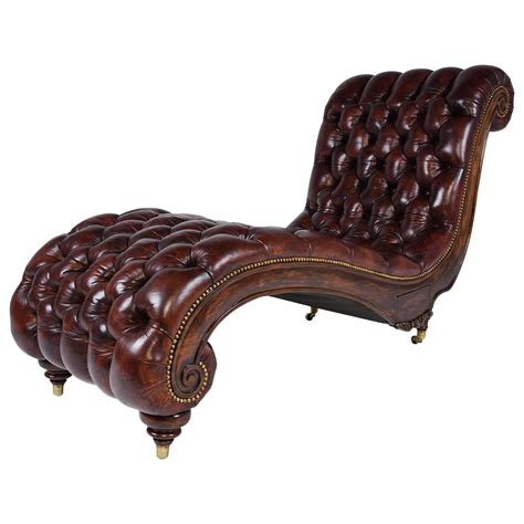 Chesterfield Tufted Leather Chaise Lounge At 1stdibs Chesterfield Chaise Lounge Chesterfield