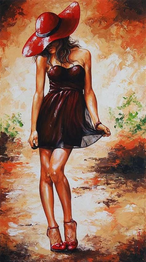 Emerico Toth Lady In Red Art Gallery Art Painting Fine Art