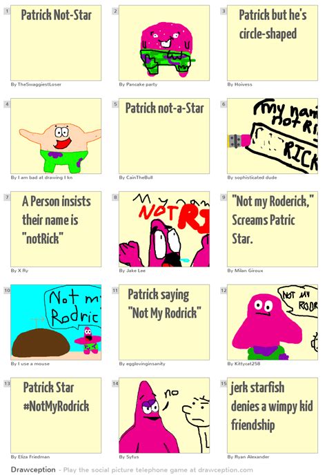 Patrick Not Star Drawception