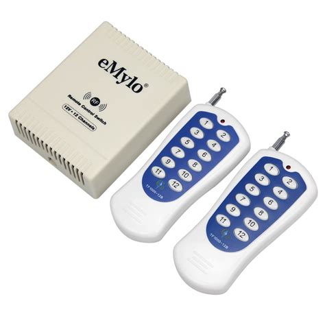Emylo® Dc 12v 12 Channel Universal Rf Wireless Relay Remote Control
