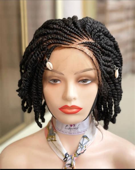 Kinky Twist Wig Braided Wigs For Black Women Braided Wig Etsy