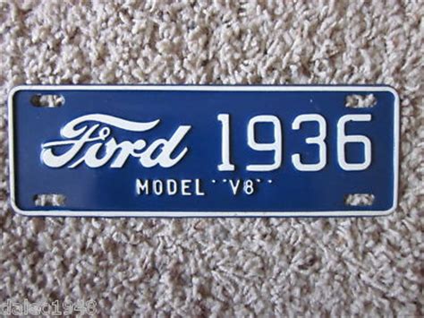 Vintage ford license plate
