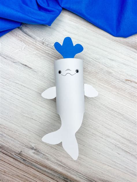 Beluga Whale Toilet Paper Roll Craft Free Template
