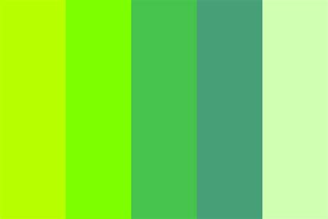 Neon Green Crystal Color Palette