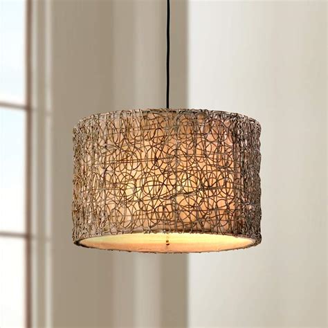 Custom made rattan pendant light,small rattan pendant light closet light fixtures code. Naturals Knotted Rattan Pendant Chandelier - #70754 ...