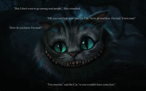 cats alice in wonderland quotes cheshire cat 1920x1200 wallpaper High